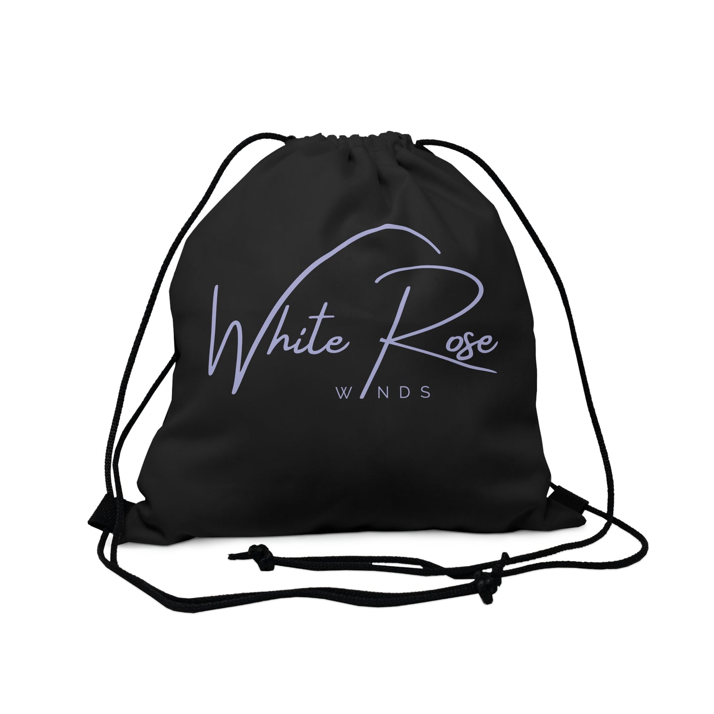 White Rose Drawstring Bag