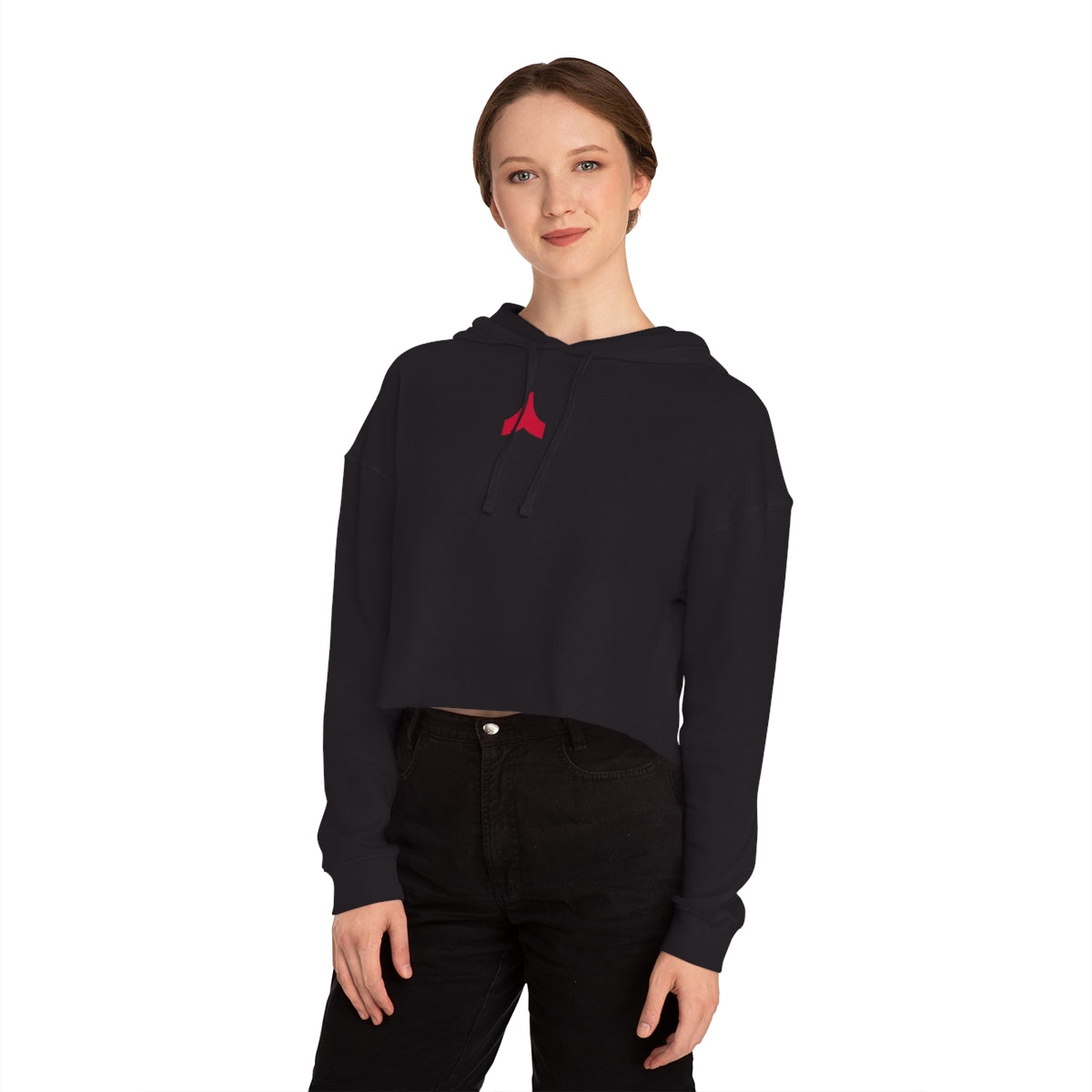 Chevron Cropped Hoodie