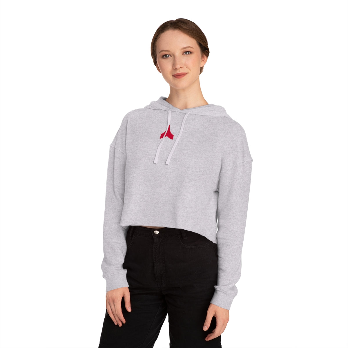 Chevron Cropped Hoodie