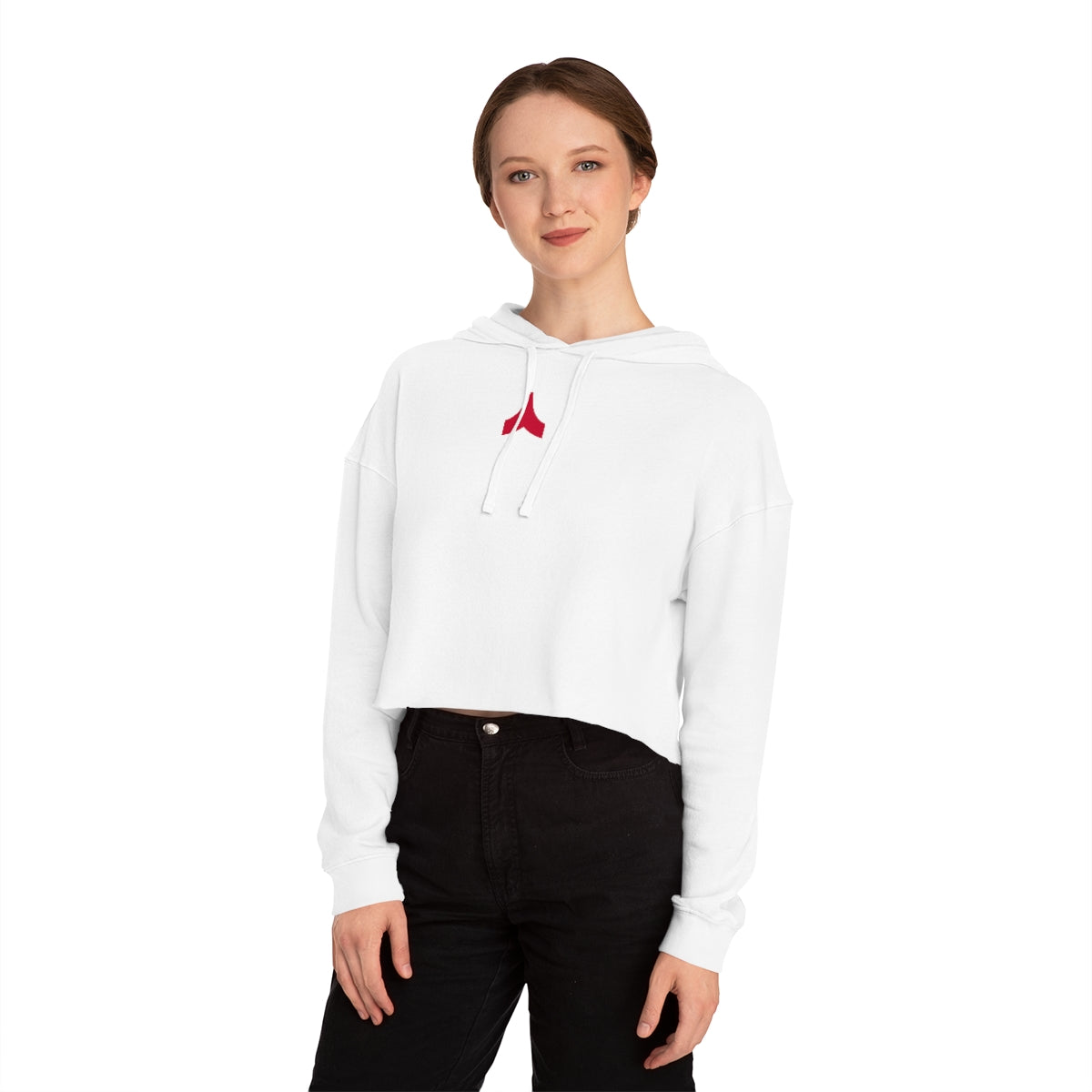 Chevron Cropped Hoodie