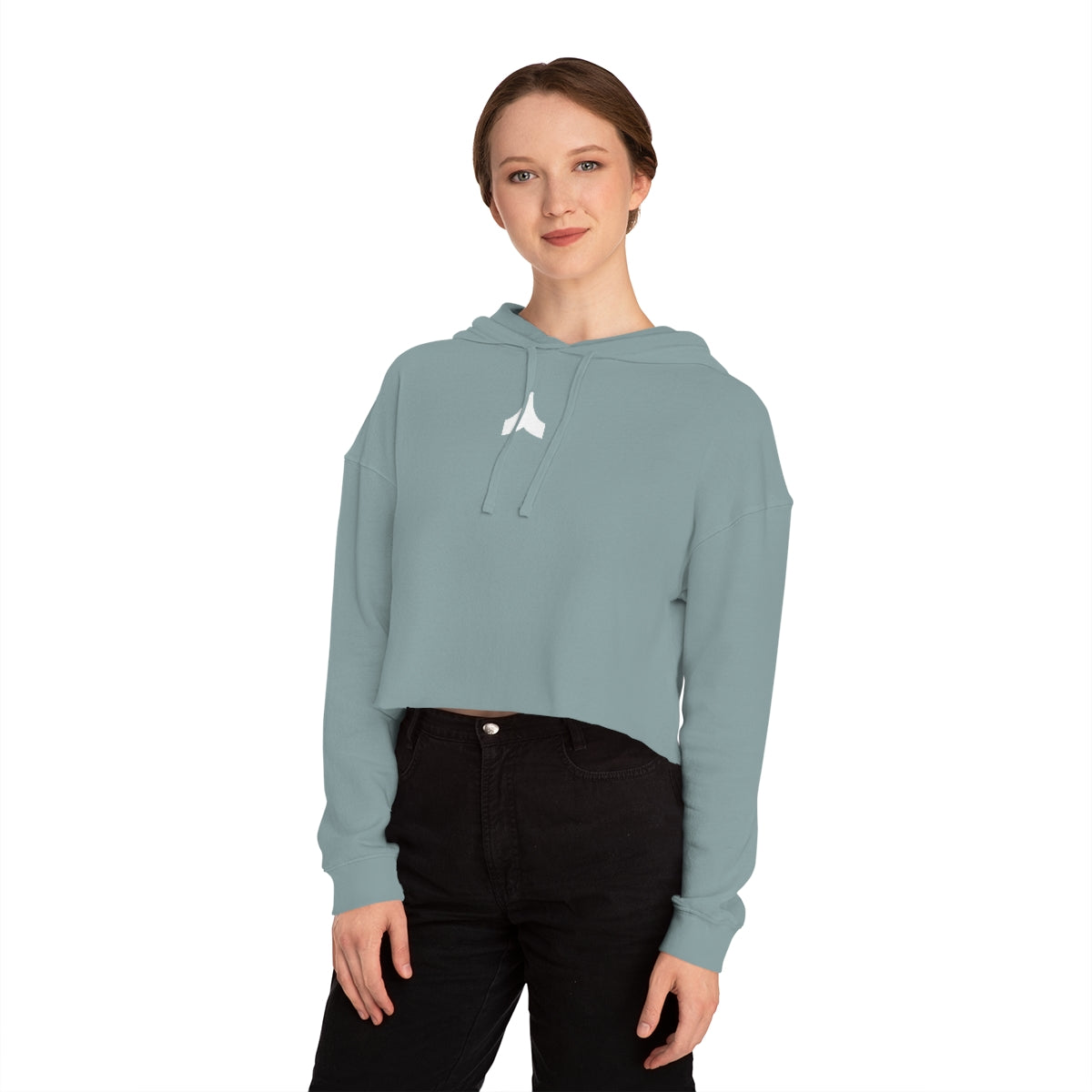 Chevron Cropped Hoodie