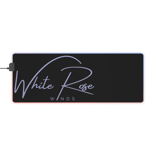 White Rose RGB Desk Mat