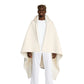 White Rose Hooded Sherpa Fleece Blanket