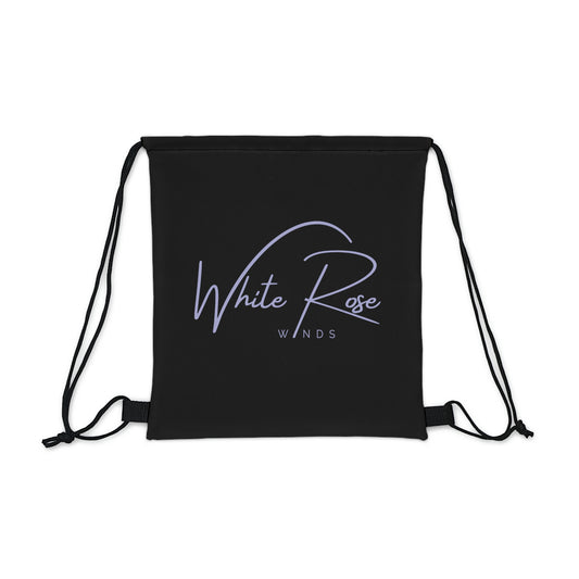 White Rose Drawstring Bag
